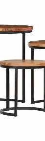 vidaXL Zestaw 3 stolików kawowych, akacja stylizowana na sheesham246063-3