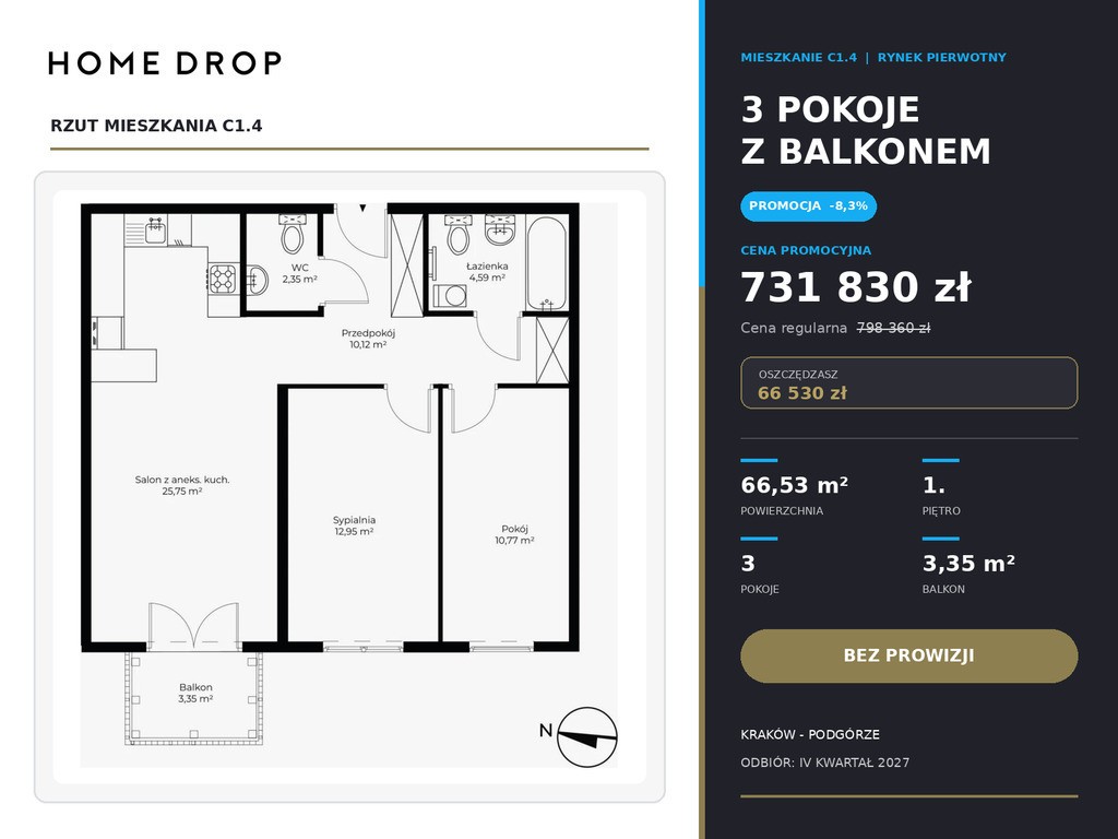 3 pokoje | balkon | cena promocyjna | bez prowizji