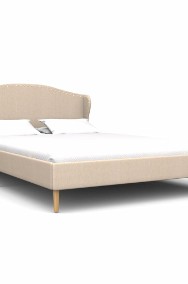 vidaXL Rama łóżka, tkanina, beżowa, 140 x 200 cm 280644-2