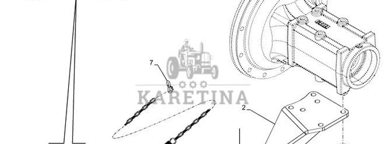 New Holland T6090 T6070 Cięgło górne 84261928-1