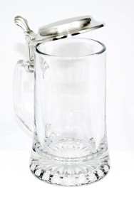  kufel do piwa Artina "Flachdeckel" cyna/szkło, 425 ml, 18 cm-2