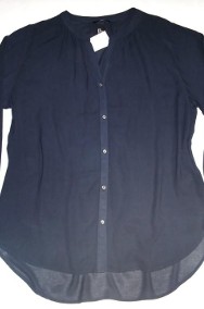 H&M Granatowa koszula Modna Luźna Stójka NOWA L XL-2