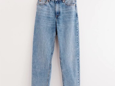 Spodnie jeansy Lindex 42 XL jasne washed out denim dżinsy highwaist-1