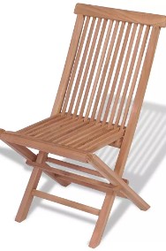 vidaXL Składane krzesła ogrodowe, 2 szt., lite drewno tekowe 41993-2