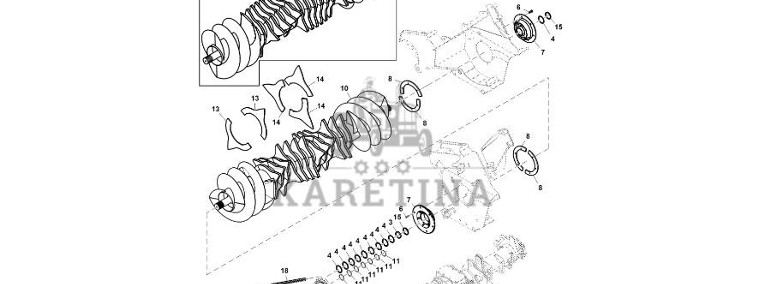 John Deere 960 - Łańc. sworzniowy tulejkowy DC216155 (Podbieracz)-1