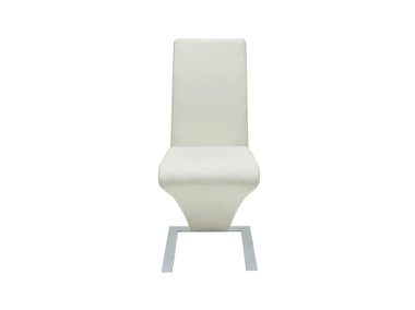 vidaXL Krzesła stołowe, 4 szt., białe, sztuczna skóra160565-1