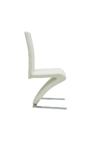 vidaXL Krzesła stołowe, 4 szt., białe, sztuczna skóra160565-2