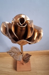 Wieczna złota róża z metalu, wyjątkowy prezent-3