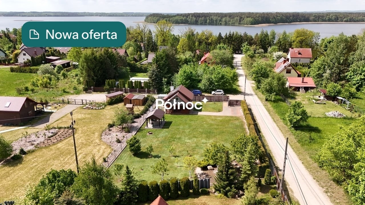 Sajzy gm. Ełk, uroczy domek nad jeziorem Łaśmiady