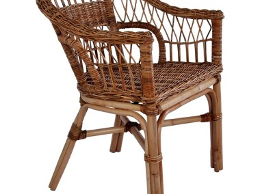 vidaXL Krzesła ogrodowe, naturalny rattan, brązowe 246809-1