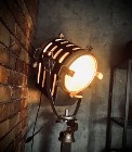 Lampa podłogowa duża loft reflektor filmowy PRL 1964 r