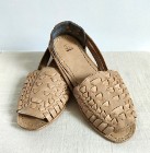 Beżowe skórzane buty sandały retro paski 39 skóra boho bohemian hippie