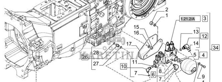 New Holland T6010 Zawór hydrauliczny 84486847-1