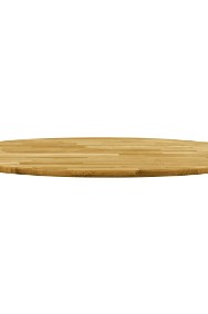 vidaXL Okrągły blat do stolika z litego drewna dębowego, 23 mm, 600 mm 245983-2