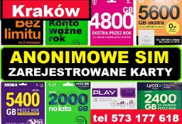 ZAREJESTROWANE KARTY DO TELEFONU Kraków karty SIM do komorki sprawne startery