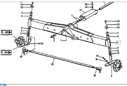 Case Mammut 7400 - oś napędowa most 01-123220