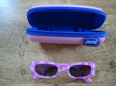Okulary przeciwsłoneczne chicco dziecięce różowe + etui-1