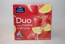 Lord Nelson herbata owocowa Duo smak malina cytryna 20 torebek malinowa