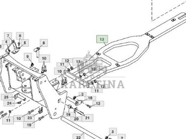 John Deere 7830 Rama Główna Podnośnik TUZ RE208713 RE208714-2
