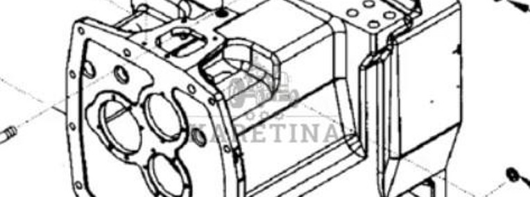 CASE MX180 MX200 MX220 MX240 Obudowa Skrzyni Biegów 307087A2-1