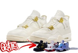 Nike AIR JORDAN 4 White & Gold / AQ9129–170