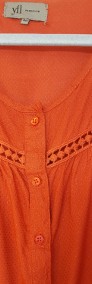 Czerwona bluzka koszula Reserved 40 L ceglana czerwień wiskoza etno haft-4
