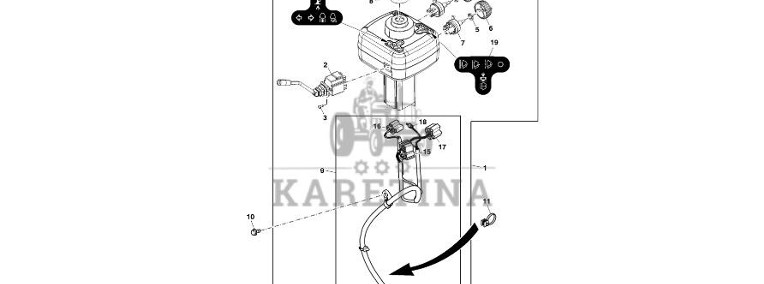 John Deere 9470RX - Przełącznik RE278352 (Kierowanie)-1