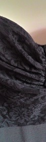 Czarna sukienka mini koronka 34 XS 36 S falbany falbanki romantyczna-4