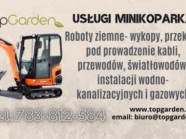 Usługi Koparka Minikoparka - wykopy + wywrotka 3,5t wywóz ziemi Toruń-1