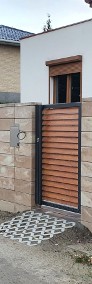Ogrodzenie płot furtka bramka wejście drzwi aluminium drewno imitacja na wymiar-4