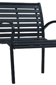 vidaXL Krzesła ogrodowe, 2 szt., czarne, stal i WPC47939-2