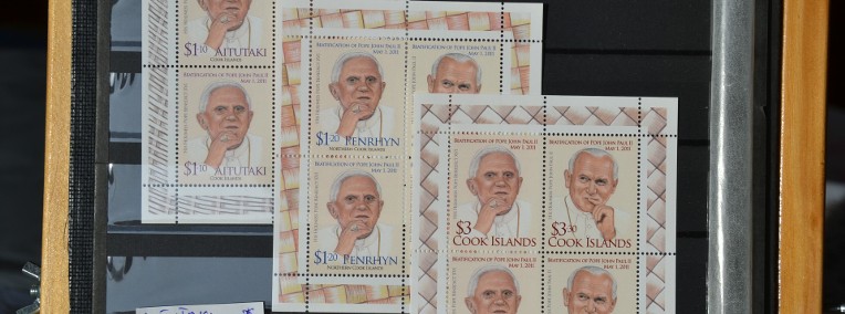 Papież Jan Paweł II. Wyspy Cooka II ** Aitutaki II ** Penrhyn II ** Kpl bloków-1