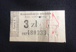 PRL bilet komunikacji lata 70-te Poznań
