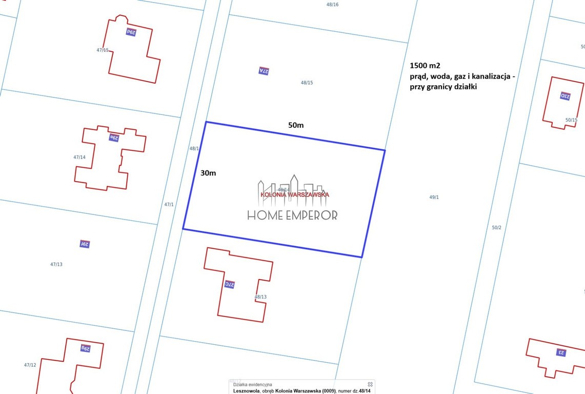 Działka na sprzedaż, 1500 m², Lesznowola Kolonia Warszawska - Widok 2