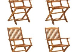 vidaXL Składane krzesła ogrodowe, 4 szt., lite drewno akacjoweSKU:46338*