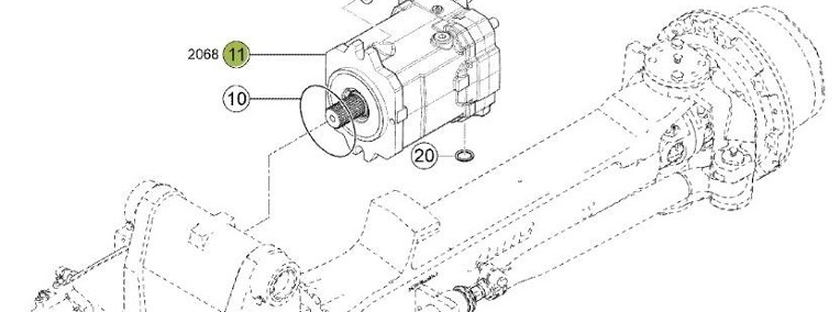 Claas Jaguar 970 - tylna oś napędowa - hydromotor 0001246971-1