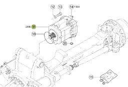 Claas Jaguar 970 - tylna oś napędowa - hydromotor 0001246971