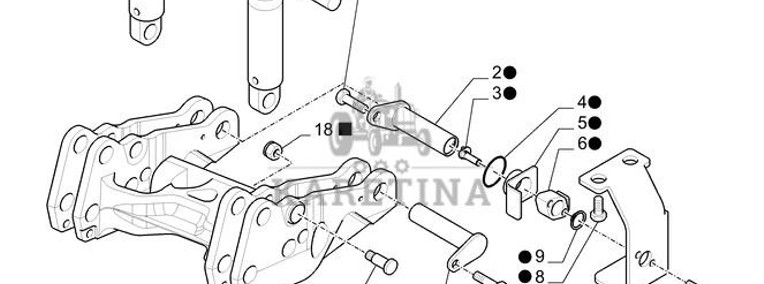 New Holland T6010 T6090 T6070 Siłownik podnośnika 87562625-1