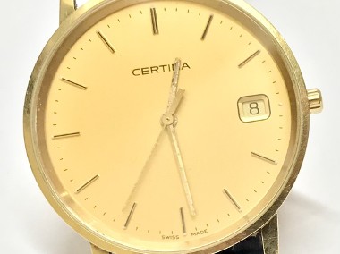 CERTINA Priska ZŁOTY Zegarek męski KLASYCZNY ZŁOTO 750 18K 34mm GARNITUROWY-1