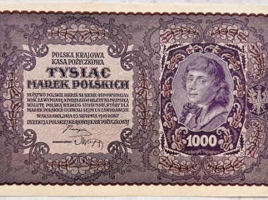 Banknot Polska IIRP 1000 Marek Polskich MKP 1919 rok II SERJA AE St. I UNC -1