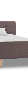 vidaXL Rama łóżka, taupe, tapicerowana tkaniną, 100 x 200 cm-4