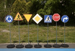 Znaki drogowe na kartę rowerową, znaki drogowe mobilne dla dzieci
