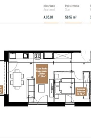 Mieszkanie na sprzedaż | Zabłocie | 58,57 m2-2