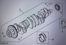 John Deere - wał korbowy John Deere 8345R 7250R 7290R 8235R 8260R 8370R RE565972