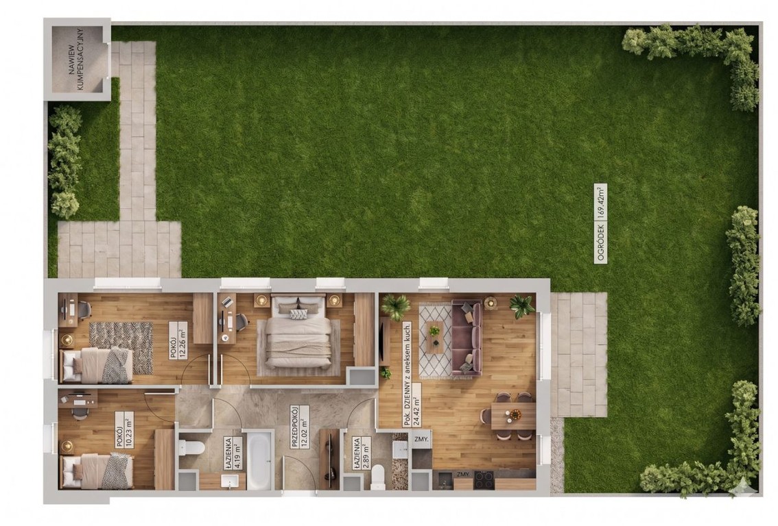 ⭐11 000 /m2⭐Duży ogród⭐drugi garaż gratis!