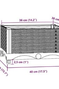 vidaXL Donica do podniesionej rabaty, 40x40x23 cm, polipropylen-3