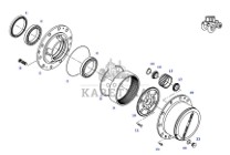 Fendt 828 S4 Vario - most przedni - piasta koła 755/137 F835300020320