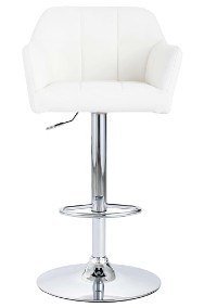 vidaXL Krzesło barowe z podłokietnikami, białe, sztuczna skóra249751-2