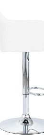 vidaXL Krzesło barowe z podłokietnikami, białe, sztuczna skóra249751-3