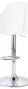 vidaXL Krzesło barowe z podłokietnikami, białe, sztuczna skóra249751-4